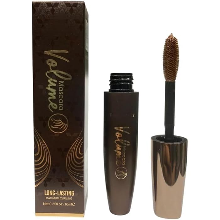 Brown Mascara Waterproof 10 ml - Waterproof Durable Volumising Curling Extension Mascara Makeup - Image 5